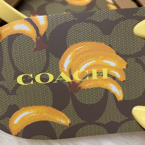 Spanking Brand New COACH Flip Flops w/ Banana Print😋Unisex - Picture 11 of 16